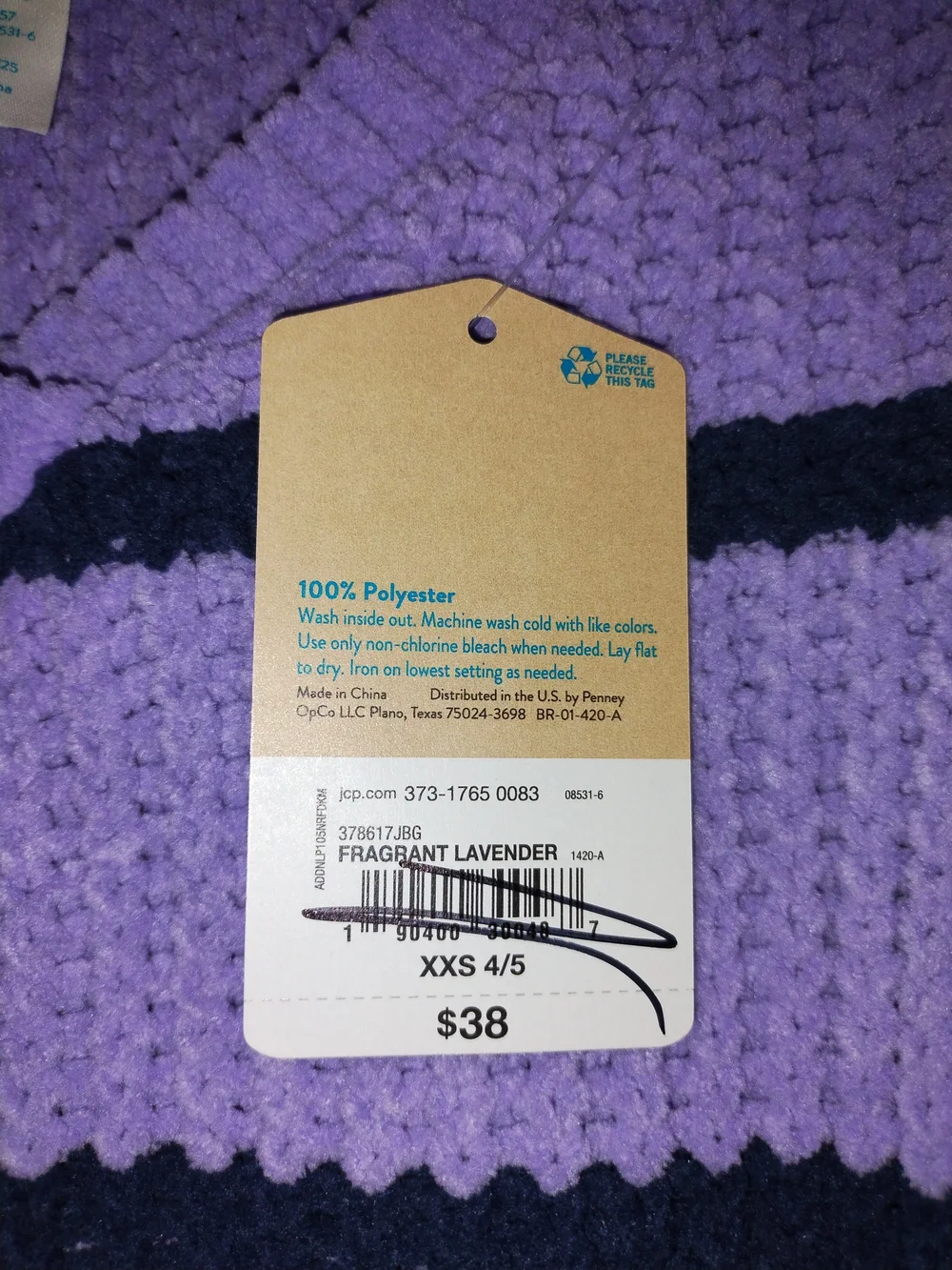 Threadboys Kids' Lavender & Black Striped Pea Coat Sweater